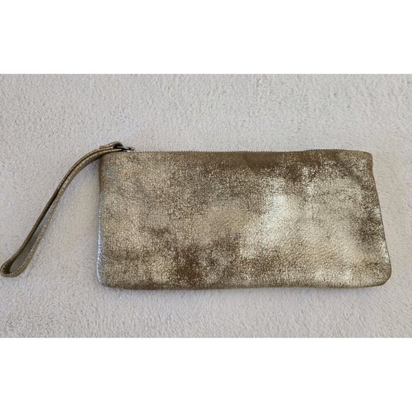 Rough and Tumble Cash Pack Wristlet Bag Leather Distressed Silver - Picture 1 of 7